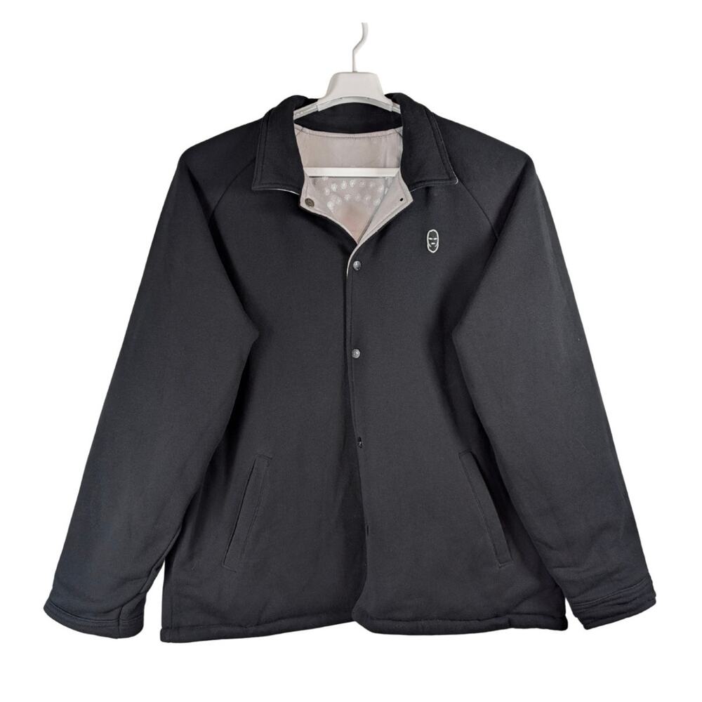 Crooks & Castles Woven Reversible Coaches Jacket Lumin, Reflective Men’s Size XL
